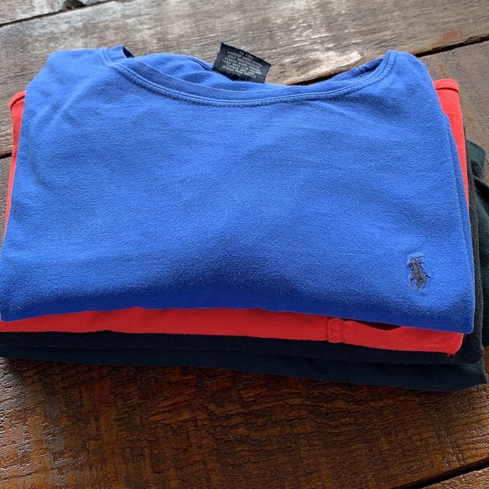 PRE-OWNED POLO RALPH LAUREN TEES - BUNDLE OF 4 MED
